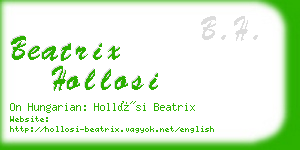 beatrix hollosi business card